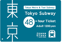 บัตรโดยสารรถไฟใต้ดินโตเกียว 2 วัน