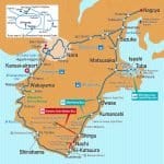 Ise-Kumano-Wakayama area route map