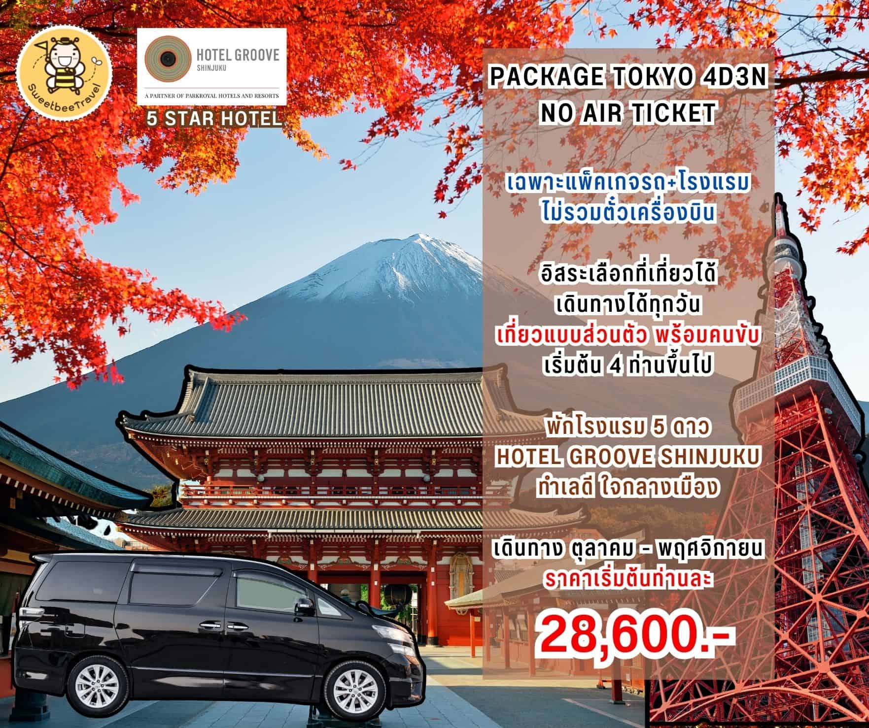 แพ็คเกจเที่ยวญี่ปุ่น โตเกียว ฟูจิ 4 วัน 3 คืน