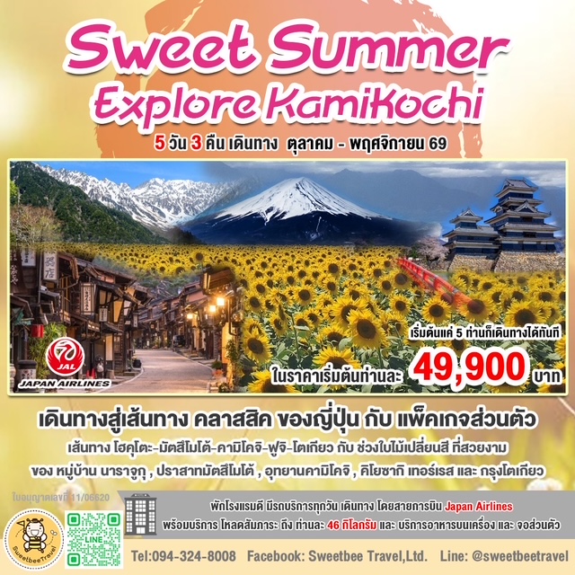 ทัวร์ โตเกียว-คามิโคจิ หน้าร้อน 6 วัน 3 คืน